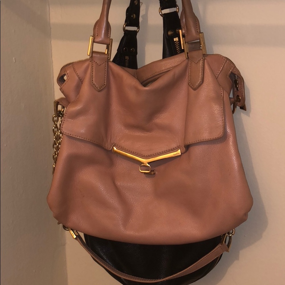 Botkier Valentina Satchel, Convertible Shoulder, Crossbody Bag, Dusty Rose - Picture 4 of 6